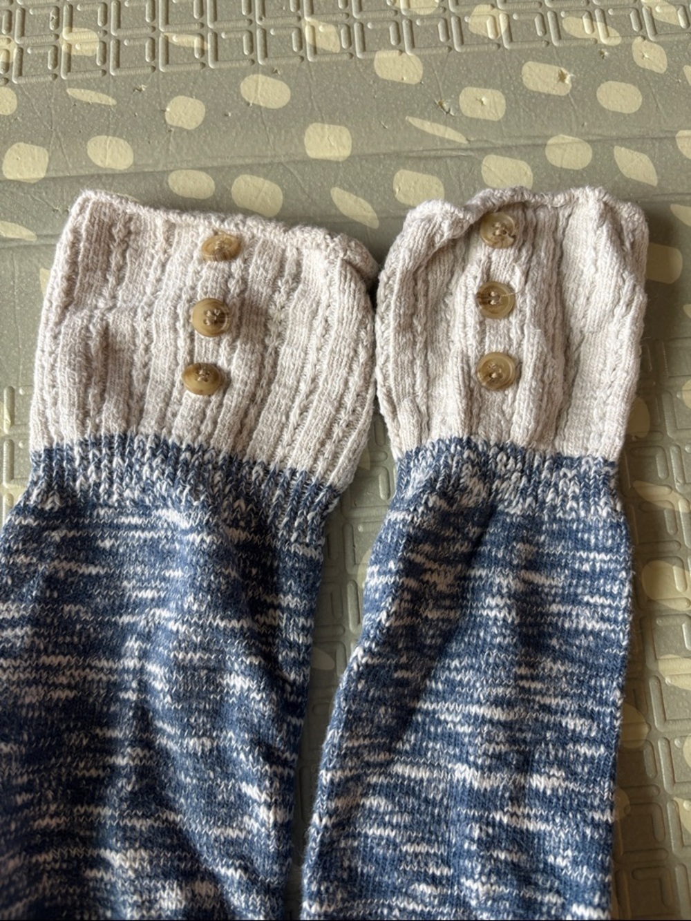 Button Knee High Boot Socks - Picture 3 of 3